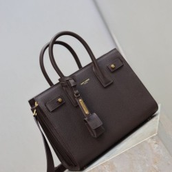 Best Replica YSL Saint Laurent Sac de Jour Small/Medium/Large Tote Bag in Coffee Fake At Cheap Price Special Grade Replica YSL Saint Laurent Sac de Jour Small/Medium/Large Tote Bag in Coffee Clone Sale