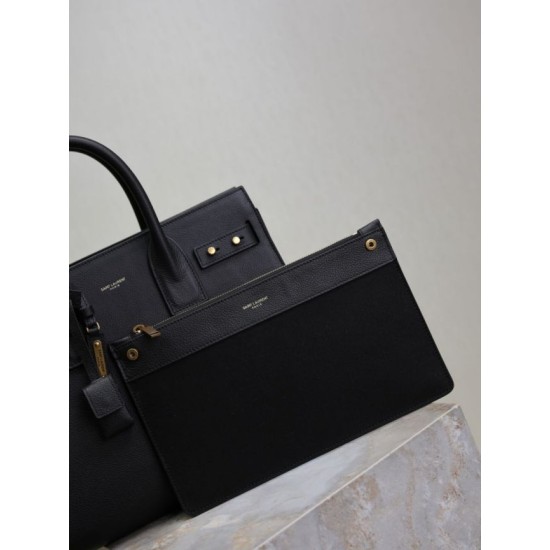 Special Grade Replica YSL Saint Laurent Sac de Jour Small/Medium/Large Tote Bag in Black with Gold Hardware Clone Sale