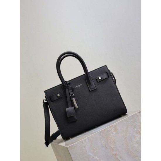 Special Grade Replica YSL Saint Laurent Sac de Jour Small/Medium/Large Tote Bag in Black with Silver Hardware Clone Sale