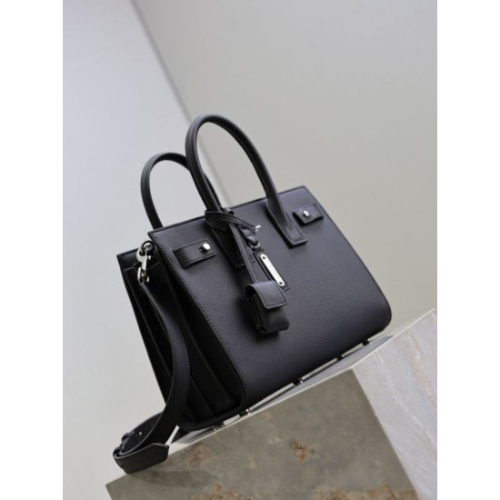 Special Grade Replica YSL Saint Laurent Sac de Jour Small/Medium/Large Tote Bag in Black with Silver Hardware Clone Sale