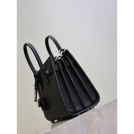 Special Grade Replica YSL Saint Laurent Sac de Jour Small/Medium/Large Tote Bag in Black with Silver Hardware Clone Sale