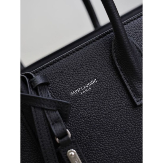 Special Grade Replica YSL Saint Laurent Sac de Jour Small/Medium/Large Tote Bag in Black with Silver Hardware Clone Sale