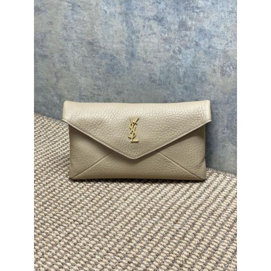 Special Grade Replica YSL Saint Laurent Cassandre Large Clutch Bag in Apricot Clone Sale