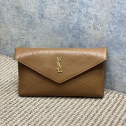Special Grade Replica YSL Saint Laurent Cassandre Large Clutch Bag in Brown Clone Sale