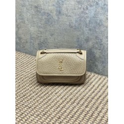 Special Grade Replica YSL Saint Laurent Mini Classic Niki Shoulder Bag 18cm Apricot Clone Sale
