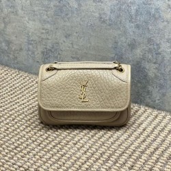 Special Grade Replica YSL Saint Laurent Mini Classic Niki Shoulder Bag 18cm Apricot Clone Sale