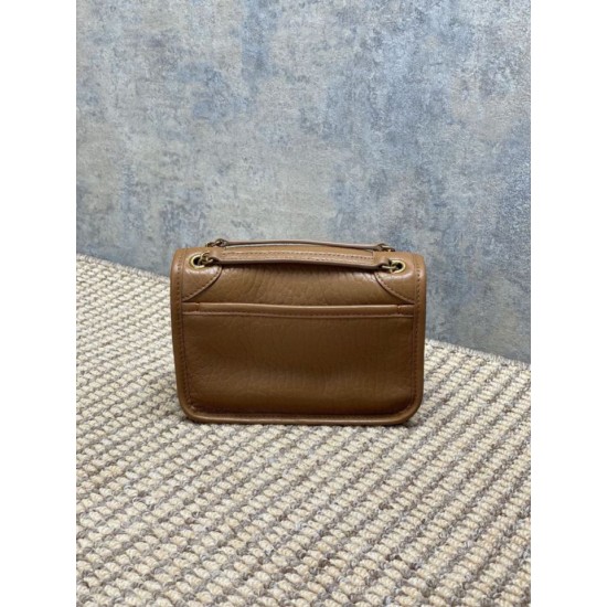 Special Grade Replica YSL Saint Laurent Mini Classic Niki Crossbody Bag 18cm Brown Clone Sale