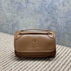 Special Grade Replica YSL Saint Laurent Mini Classic Niki Crossbody Bag 18cm Brown Clone Sale