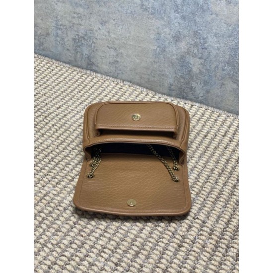Special Grade Replica YSL Saint Laurent Mini Classic Niki Crossbody Bag 18cm Brown Clone Sale