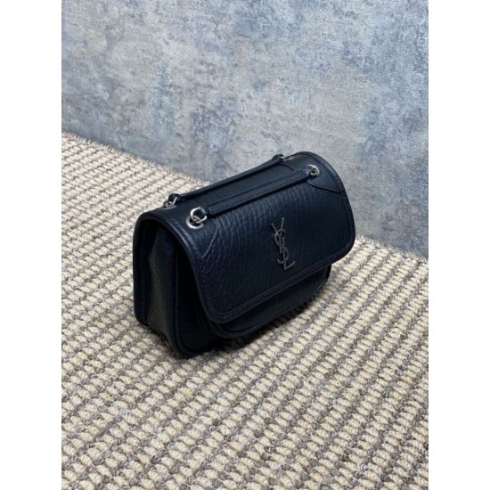 Special Grade Replica YSL Saint Laurent Mini Classic Niki 18cm Crossbody Bag in Black Clone Sale