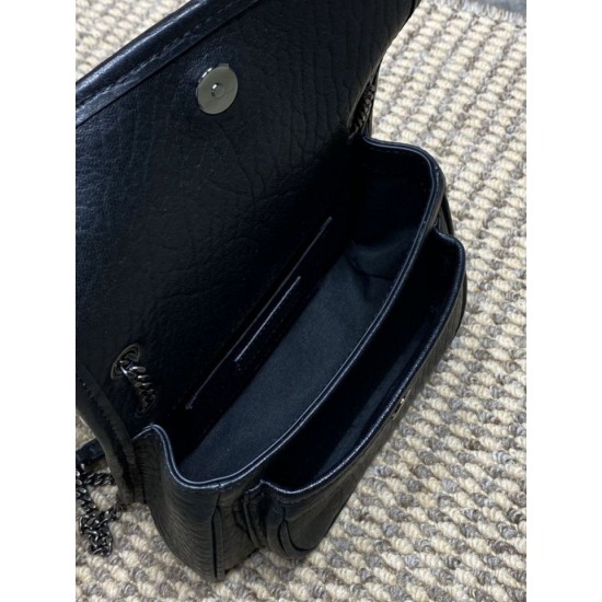 Special Grade Replica YSL Saint Laurent Mini Classic Niki 18cm Crossbody Bag in Black Clone Sale