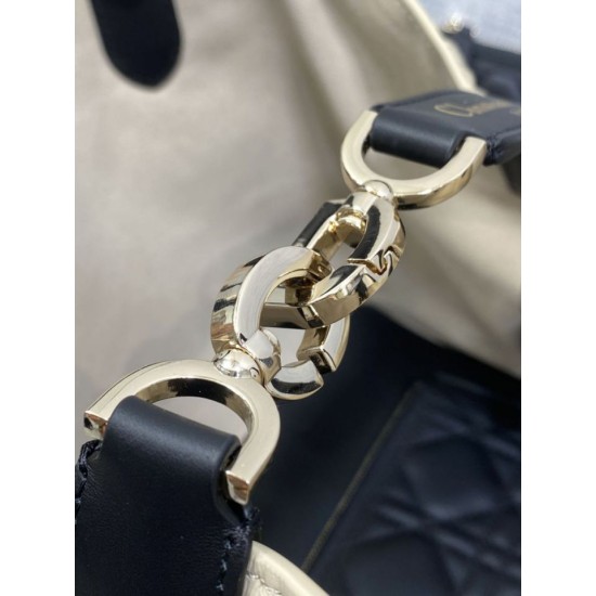 Special Grade Replica Dior Toujours Small/Medium/Large Tote Bag in Macrocannage Calfskin, Powder Beige Clone Sale