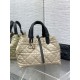 Special Grade Replica Dior Toujours Small/Medium/Large Tote Bag in Macrocannage Calfskin, Powder Beige Clone Sale