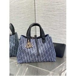 Special Grade Replica Dior Toujours Small/Medium/Large Tote Bag in Denim Blue Clone Sale