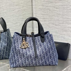 Special Grade Replica Dior Toujours Small/Medium/Large Tote Bag in Denim Blue Clone Sale