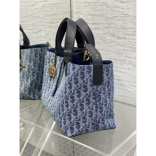 Special Grade Replica Dior Toujours Small/Medium/Large Tote Bag in Denim Blue Clone Sale