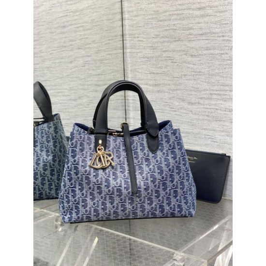Special Grade Replica Dior Toujours Small/Medium/Large Tote Bag in Denim Blue Clone Sale