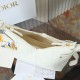 Special Grade Replica Dior Voyage Small/Medium Flat Hobo Bag in Macrocannage White Clone Sale
