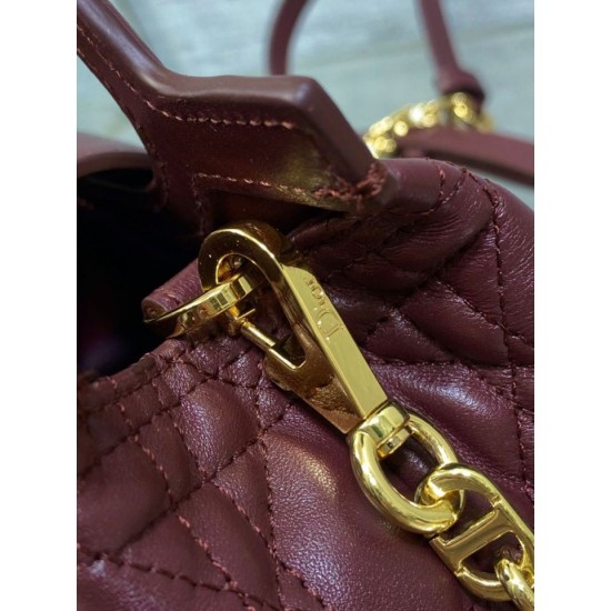 Best Replica Dior Jolie Top Handle Mini Cannage Chain Bag in Burgundy Fake At Cheap Price Special Grade Replica Dior Jolie Top Handle Mini Cannage Chain Bag in Burgundy Clone Sale