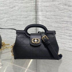 Special Grade Replica Dior Jolie Top Handle Mini Chain Handbag in Black Clone Sale