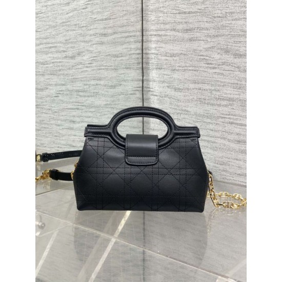 Special Grade Replica Dior Jolie Top Handle Mini Chain Handbag in Black Clone Sale