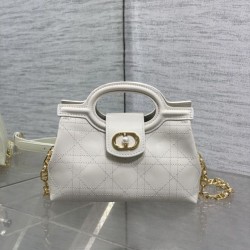 Special Grade Replica Dior Jolie Top Handle Mini Chain Handbag in Beige Clone Sale