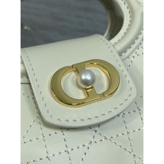 Special Grade Replica Dior Jolie Top Handle Mini Chain Handbag in Beige Clone Sale
