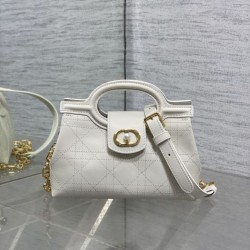 Special Grade Replica Dior Jolie Top Handle Mini Chain Handbag in Beige Clone Sale