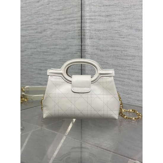 Special Grade Replica Dior Jolie Top Handle Mini Chain Handbag in Beige Clone Sale