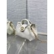 Special Grade Replica Dior Jolie Top Handle Mini Chain Handbag in Beige Clone Sale