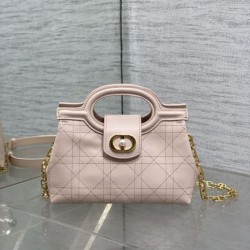 Special Grade Replica Dior Jolie Top Handle Mini Chain Handbag in Pink Clone Sale