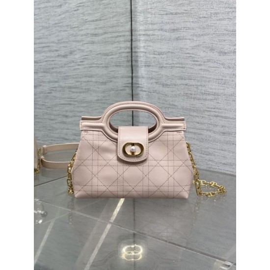 Special Grade Replica Dior Jolie Top Handle Mini Chain Handbag in Pink Clone Sale