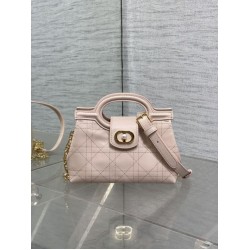 Special Grade Replica Dior Jolie Top Handle Mini Chain Handbag in Pink Clone Sale