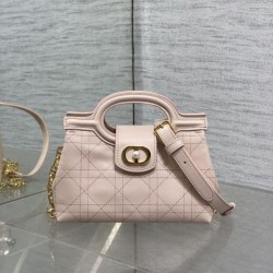 Special Grade Replica Dior Jolie Top Handle Mini Chain Handbag in Pink Clone Sale