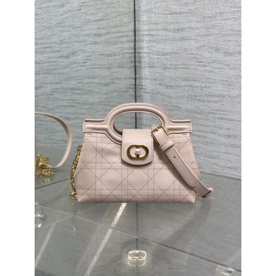 Special Grade Replica Dior Jolie Top Handle Mini Chain Handbag in Pink Clone Sale