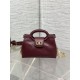 Special Grade Replica Dior Jolie Top Handle Mini Chain Handbag Burgundy Clone Sale