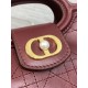Special Grade Replica Dior Jolie Top Handle Mini Chain Handbag Burgundy Clone Sale