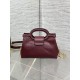 Special Grade Replica Dior Jolie Top Handle Mini Chain Handbag Burgundy Clone Sale