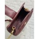 Special Grade Replica Dior Jolie Top Handle Mini Chain Handbag Burgundy Clone Sale