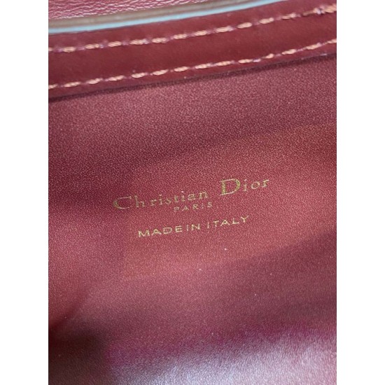 Special Grade Replica Dior Jolie Top Handle Mini Chain Handbag Burgundy Clone Sale