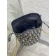 Special Grade Replica Dior 30 Montaigne Mini Dior Oblique Jacquard Drawstring Bucket Bag, Blue Clone Sale