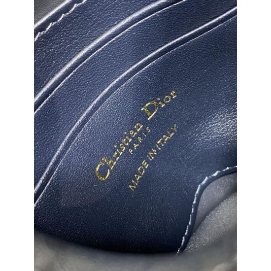 Special Grade Replica Dior 30 Montaigne Mini Dior Oblique Jacquard Drawstring Bucket Bag, Blue Clone Sale