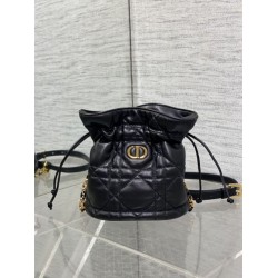 Special Grade Replica Dior 30 Montaigne Mini Bucket Bag, Black Clone Sale