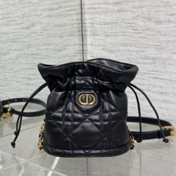 Special Grade Replica Dior 30 Montaigne Mini Bucket Bag, Black Clone Sale