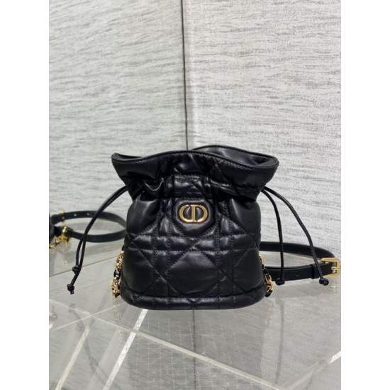 Special Grade Replica Dior 30 Montaigne Mini Bucket Bag, Black Clone Sale