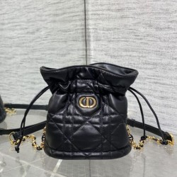 Special Grade Replica Dior 30 Montaigne Mini Bucket Bag, Black Clone Sale