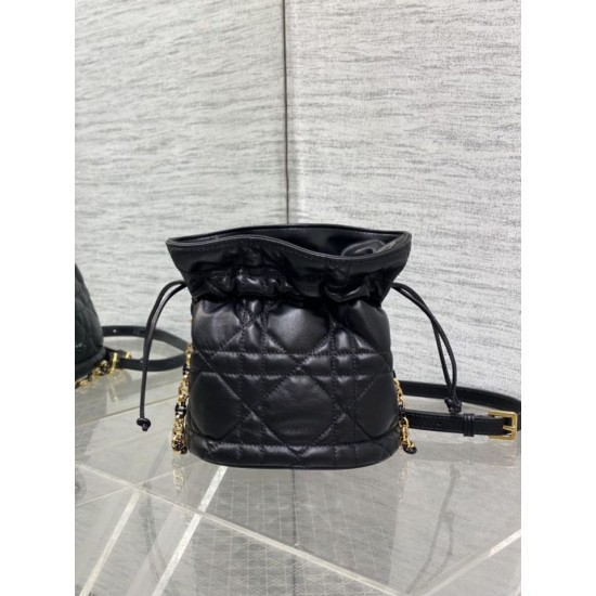 Special Grade Replica Dior 30 Montaigne Mini Bucket Bag, Black Clone Sale