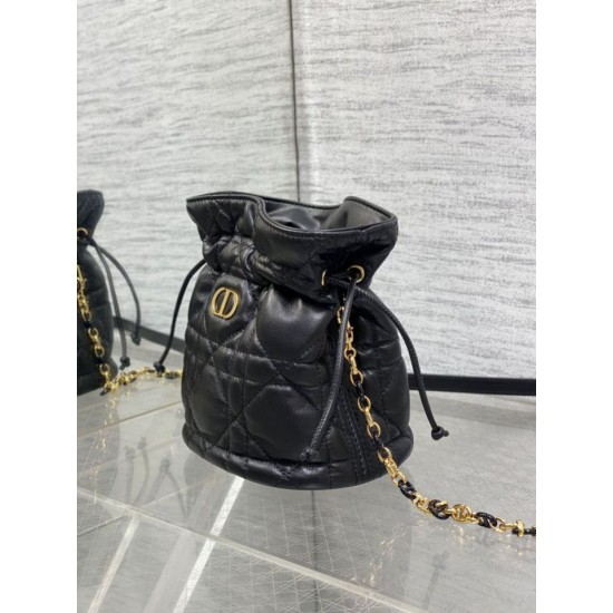 Special Grade Replica Dior 30 Montaigne Mini Bucket Bag, Black Clone Sale