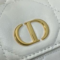 Special Grade Replica Dior Small Dior Caro Latte Macrocannage Bucket Bag, White Clone Sale