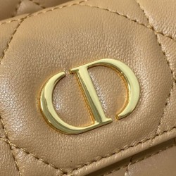 Special Grade Replica Dior Small Dior Caro Latte Macrocannage Bucket Bag, Brown Clone Sale